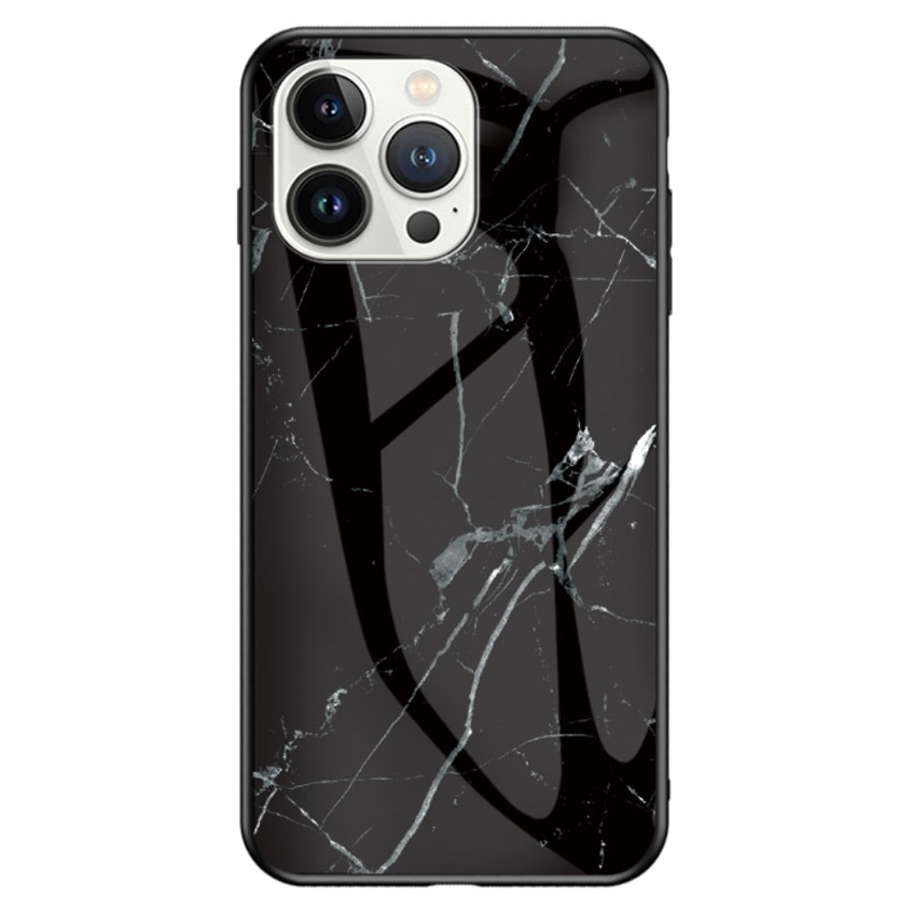 Panssarilasi Kuori iPhone 14 Pro musta marmori