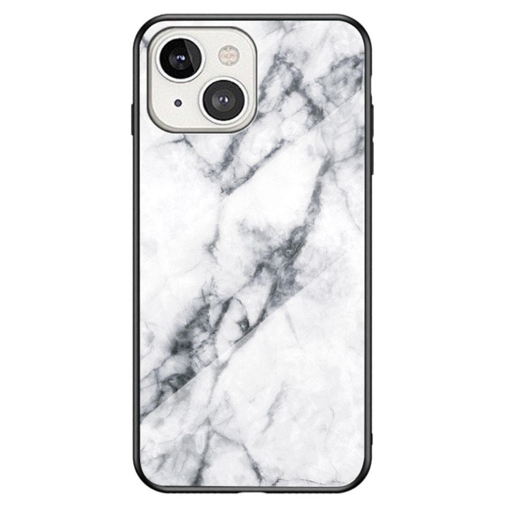 Panssarilasi Kuori iPhone 14 valkoinen marmori