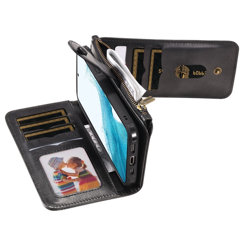 Magnet Leather Multi-Wallet Samsung Galaxy S22 musta