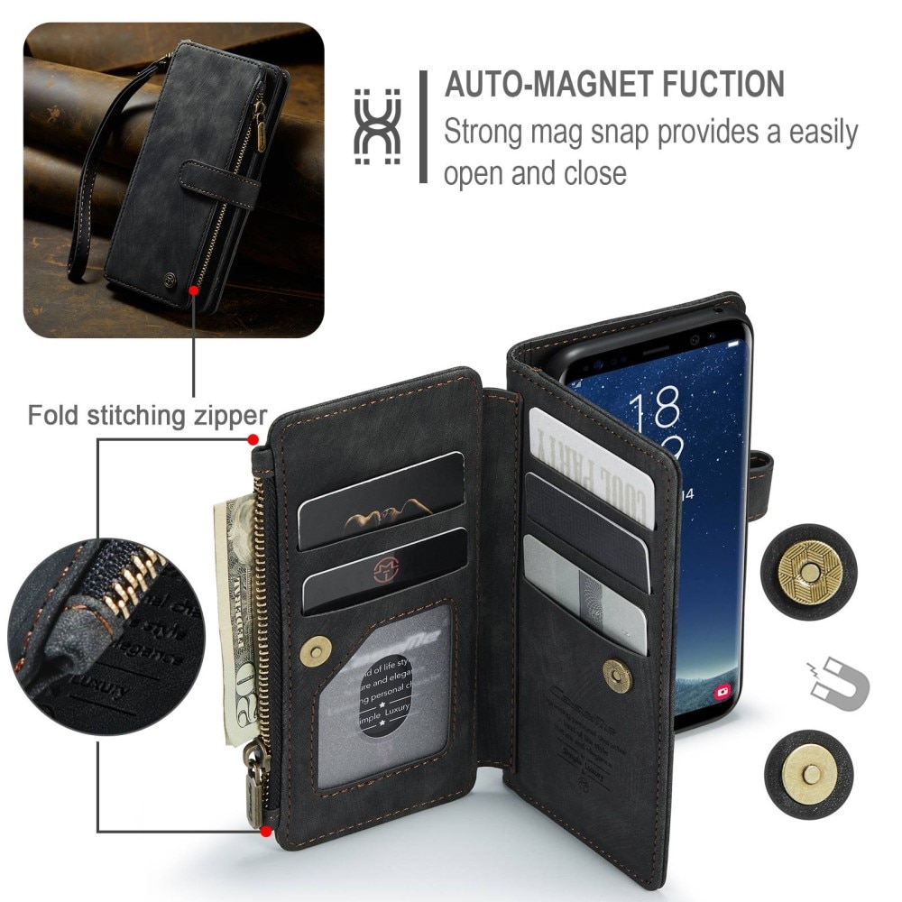 Zipper Wallet Samsung Galaxy S22 musta