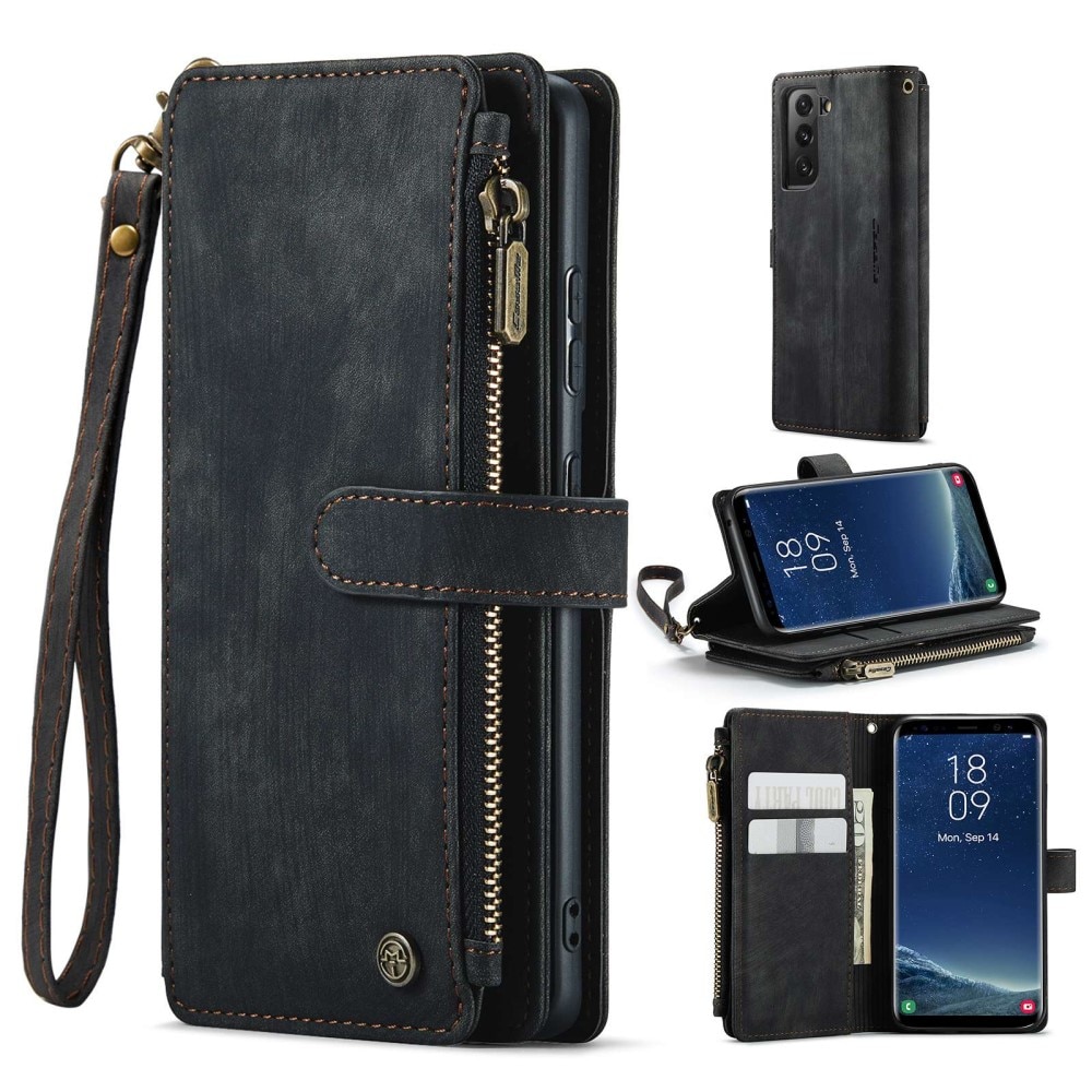 Zipper Wallet Samsung Galaxy S22 musta