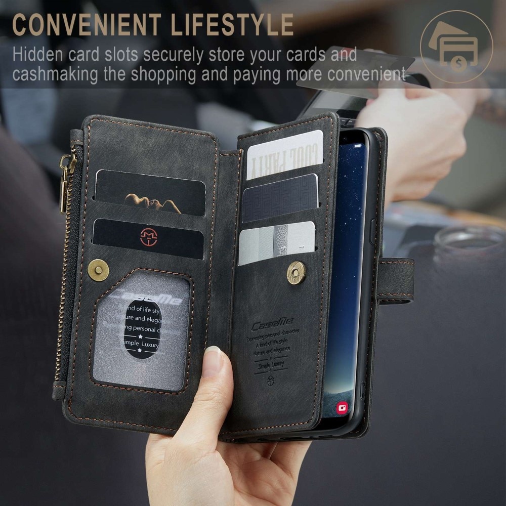 Zipper Wallet Samsung Galaxy S22 musta