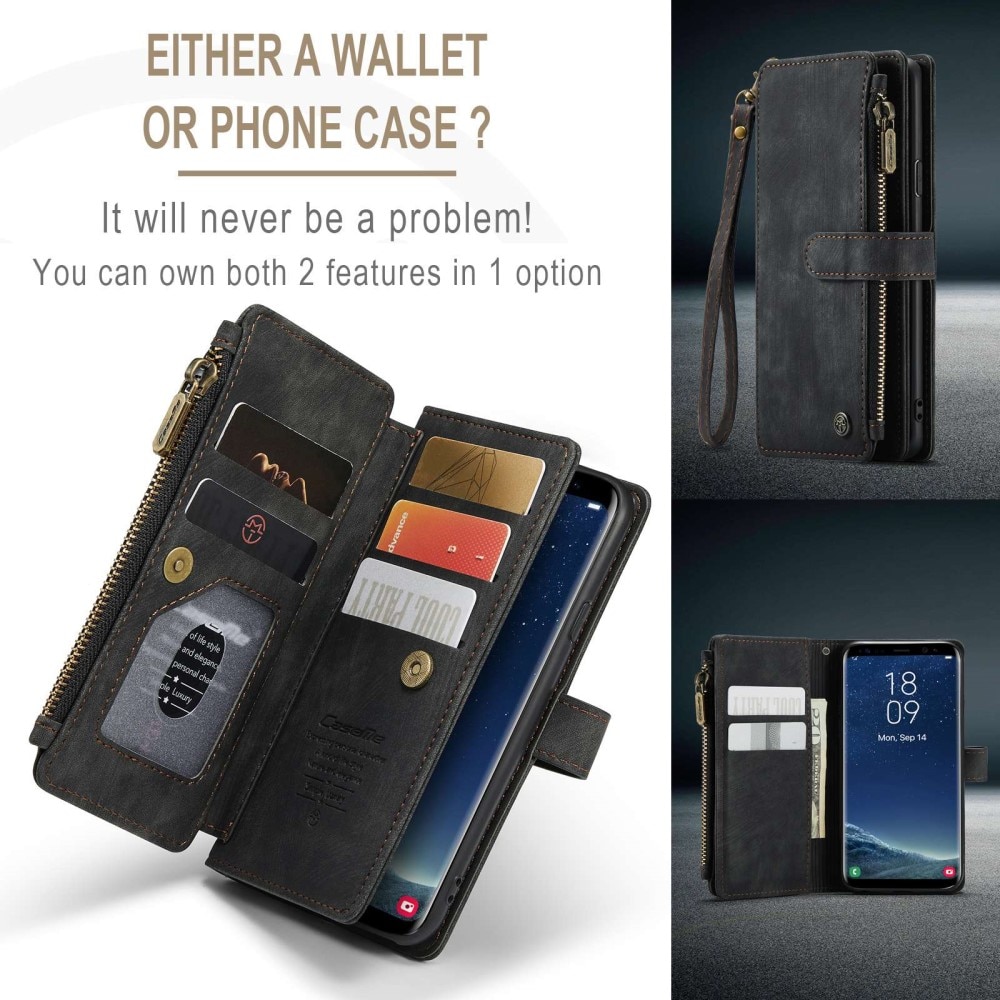 Zipper Wallet Samsung Galaxy S22 musta