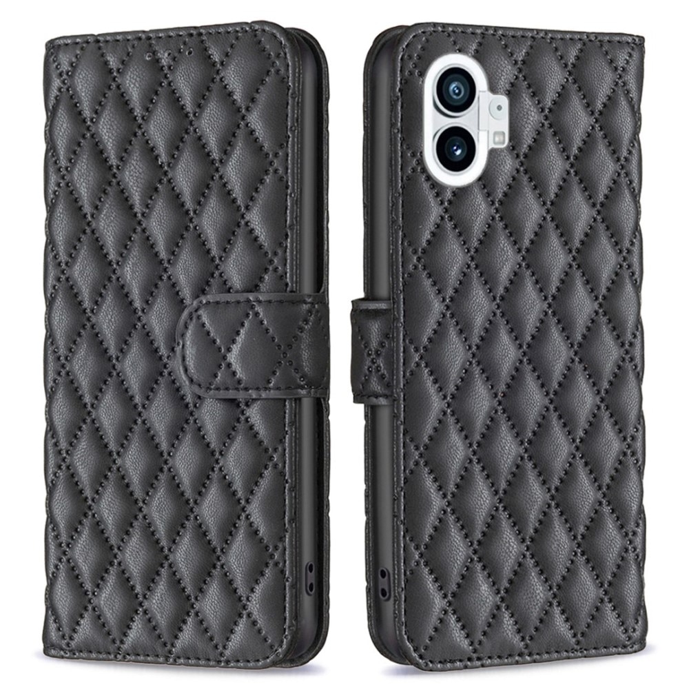 Lompakkokotelot Nothing Phone 1 Quilted Musta