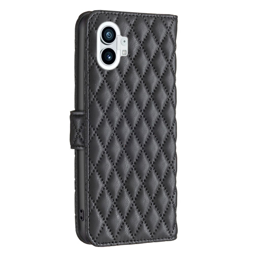 Lompakkokotelot Nothing Phone 1 Quilted Musta