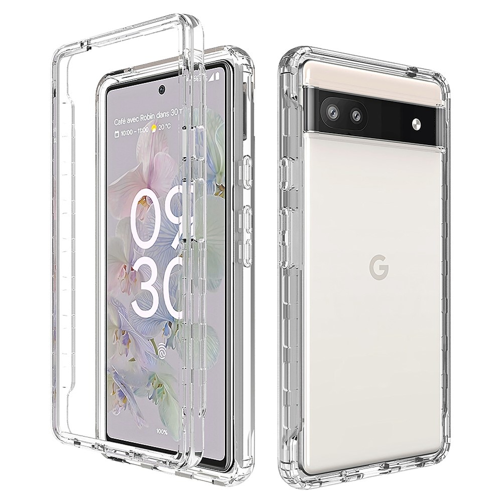 Full Cover Kuori Google Pixel 6a kirkas