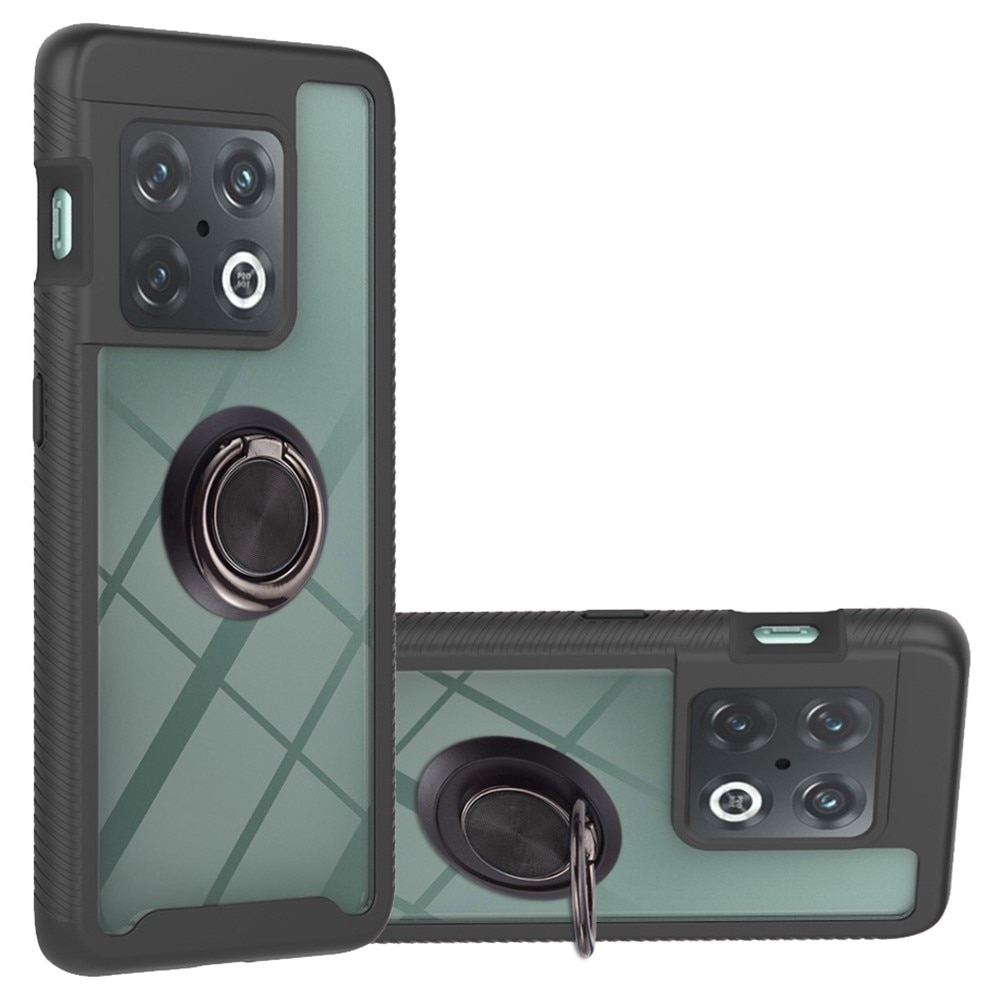 Full Cover Kuori rengaspidikkeellä OnePlus 10 Pro musta