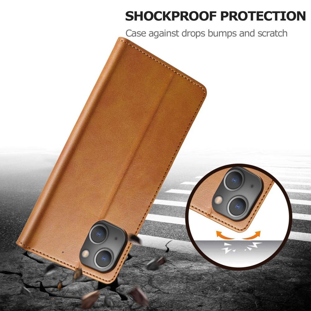 Lompakkokotelot iPhone 14 Plus cognac