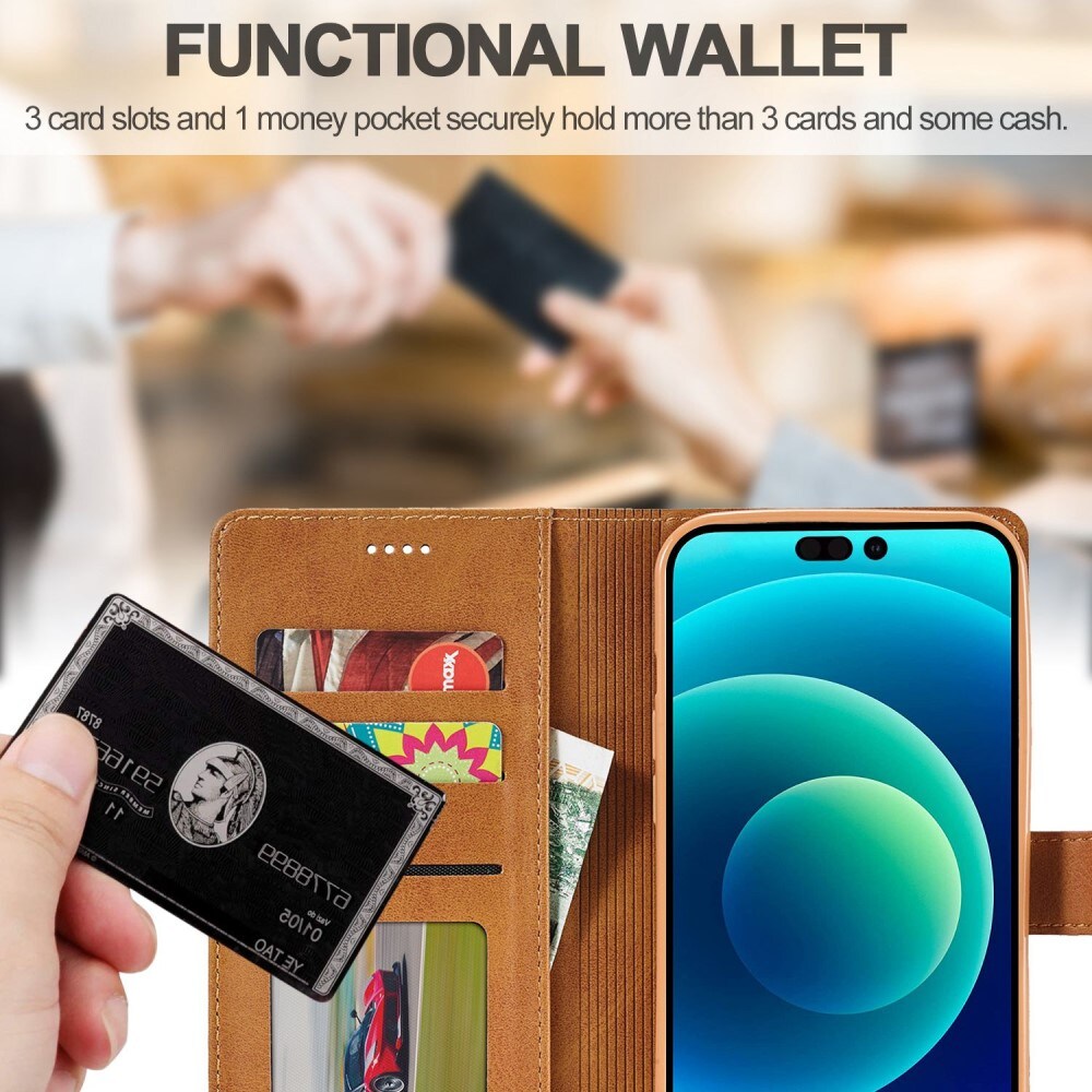 Lompakkokotelot iPhone 14 Plus cognac