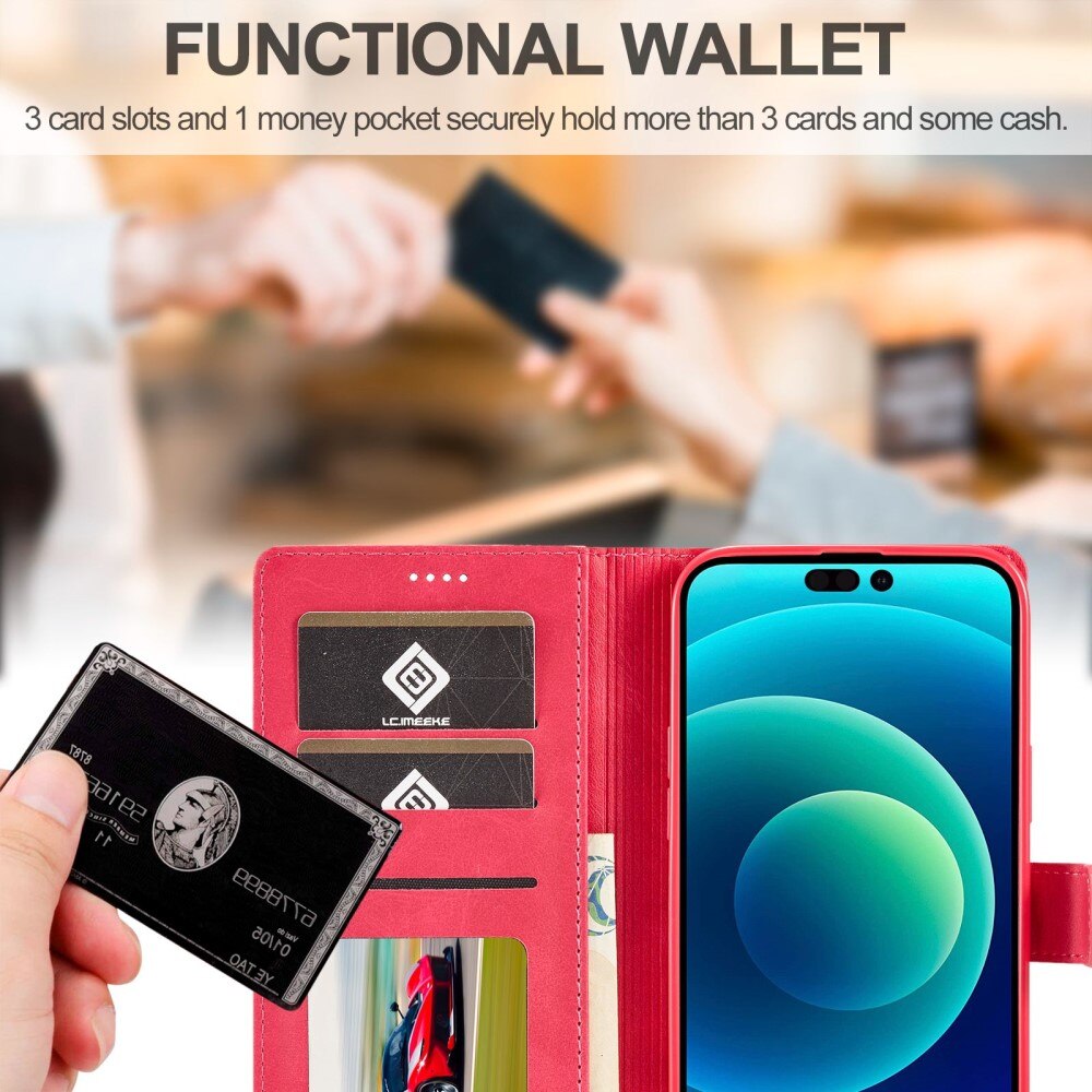 Lompakkokotelot iPhone 14 Pro Max vaaleanpunainen