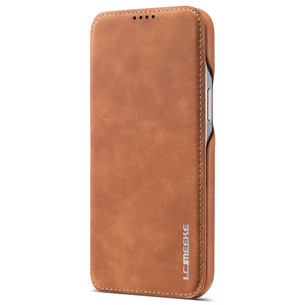 Slim Lompakkokotelot iPhone 14 cognac