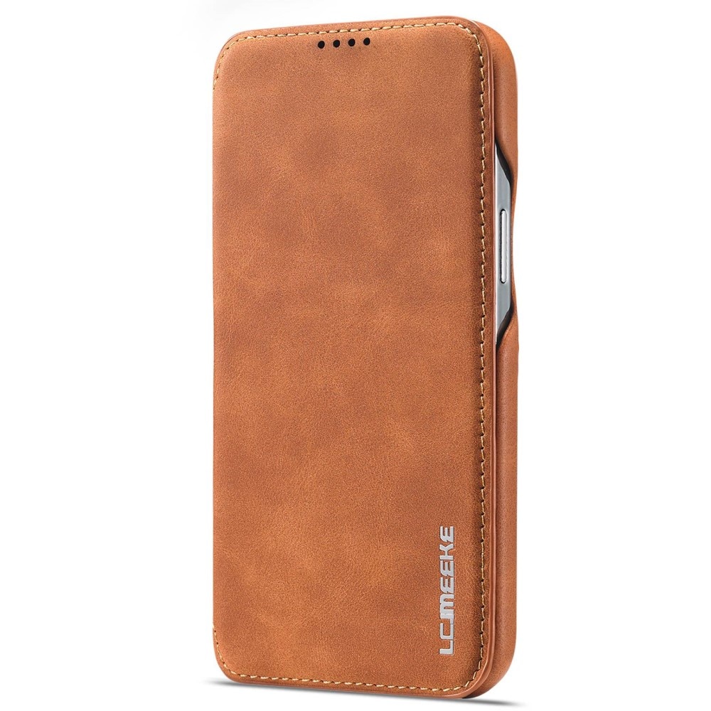 Slim Lompakkokotelot iPhone 14 Pro cognac