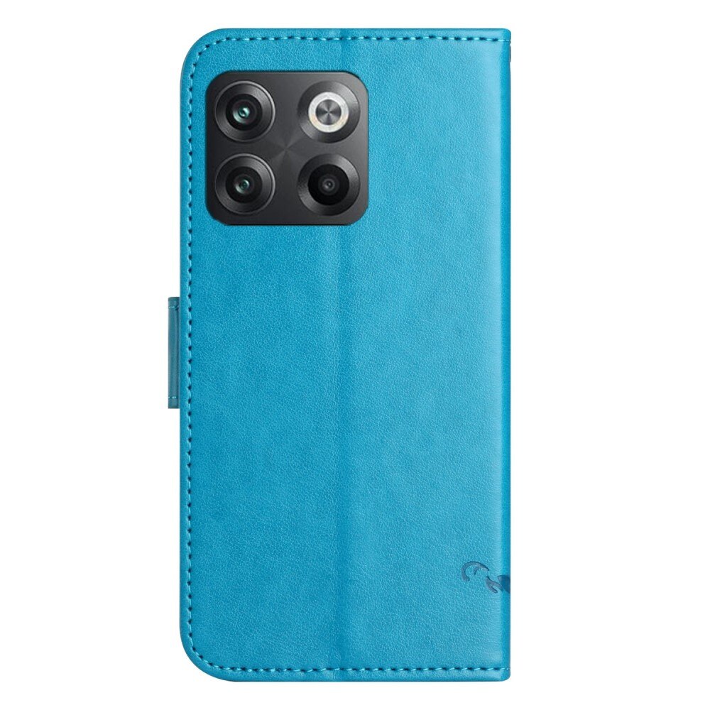 Nahkakotelo Perhonen  OnePlus 10T Sininen