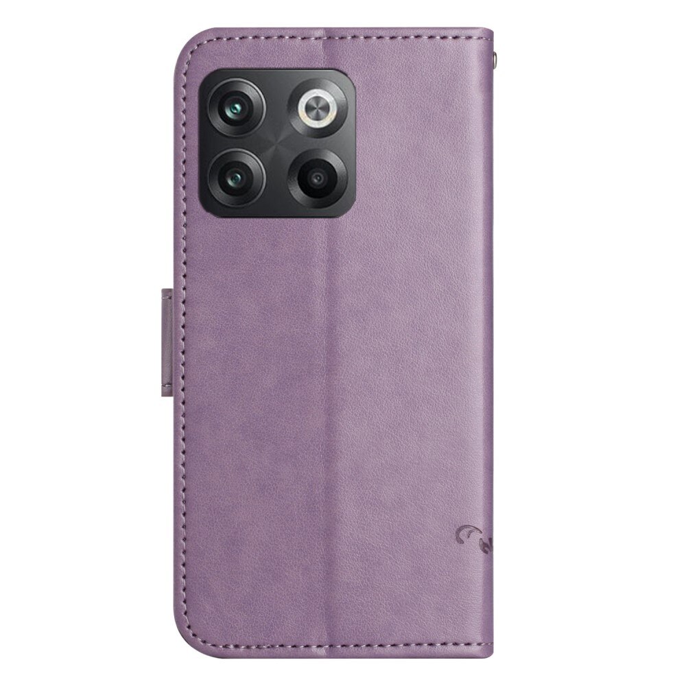 Nahkakotelo Perhonen  OnePlus 10T Liila