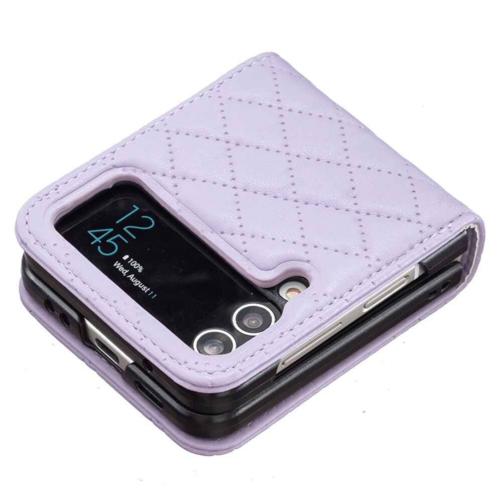 Kotelo Samsung Galaxy Z Flip 4 Quilted liila