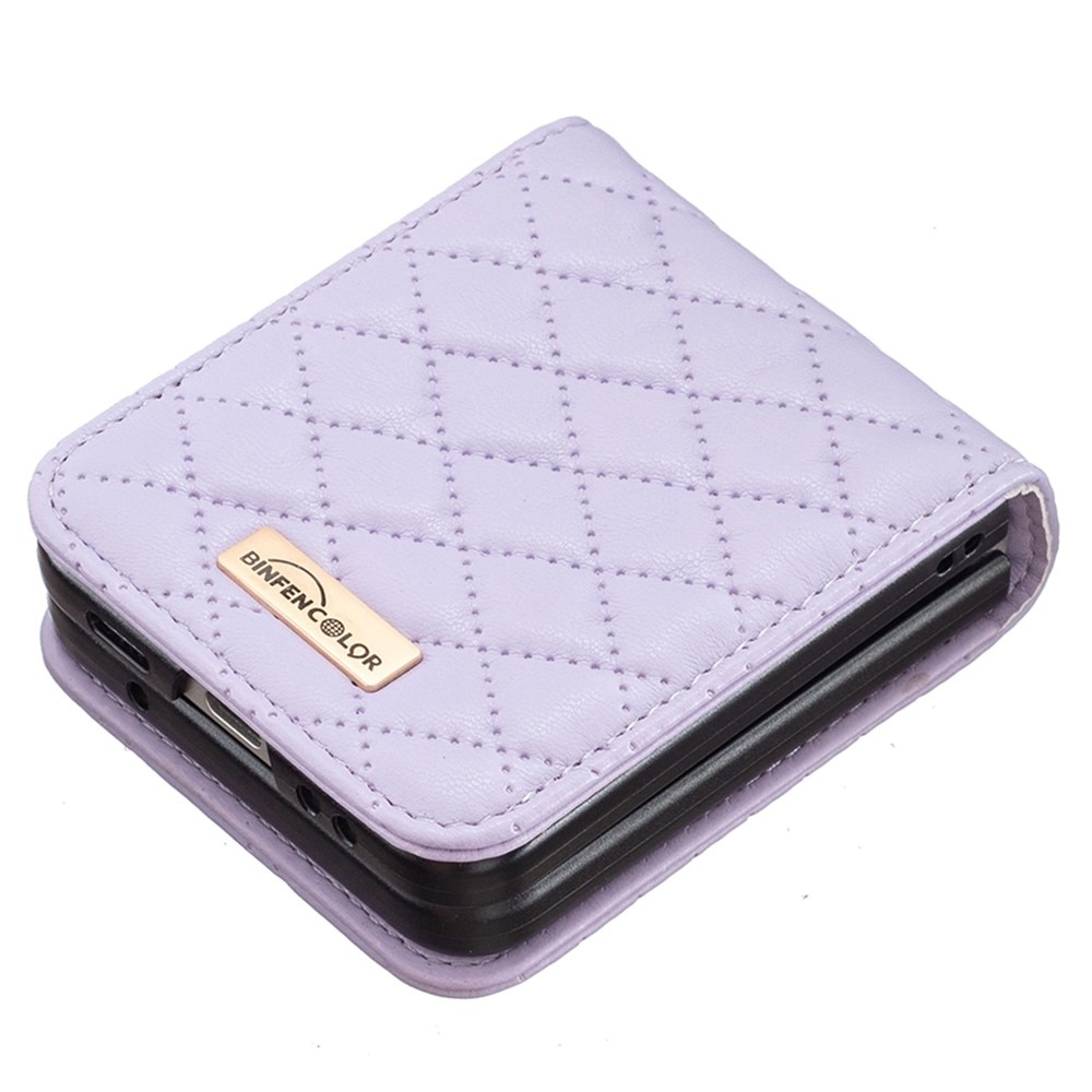 Kotelo Samsung Galaxy Z Flip 4 Quilted liila