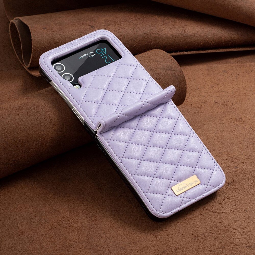 Kotelo Samsung Galaxy Z Flip 4 Quilted liila