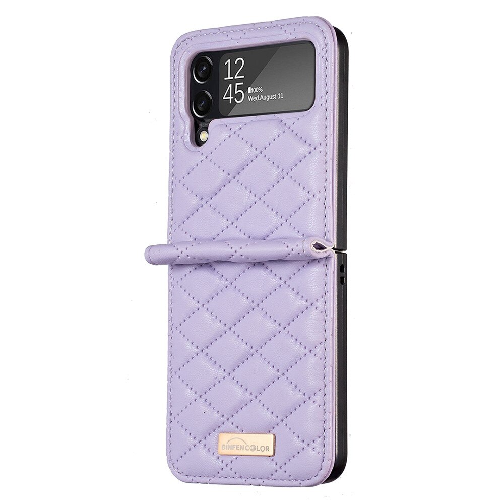 Kotelo Samsung Galaxy Z Flip 4 Quilted liila