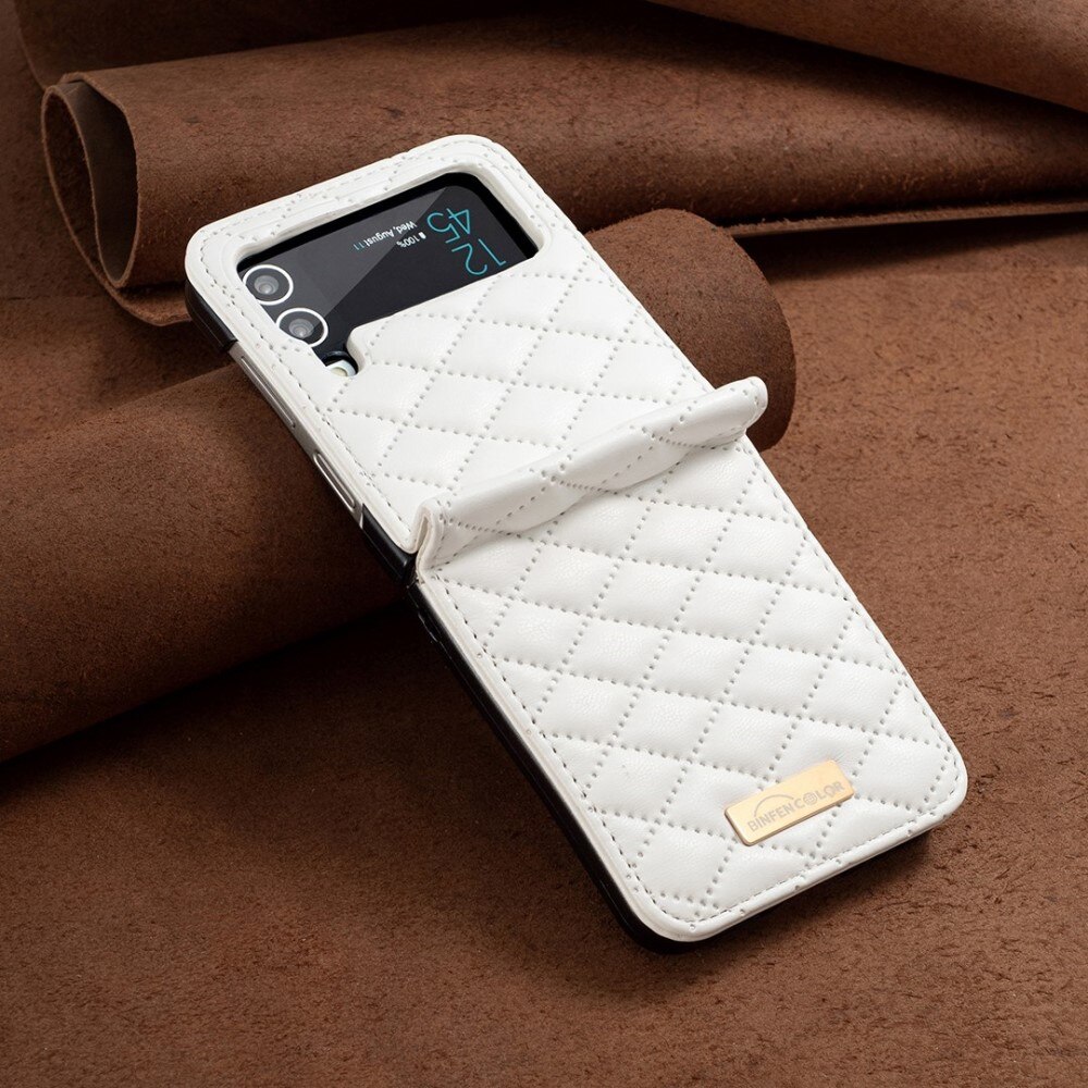 Kotelo Samsung Galaxy Z Flip 4 Quilted valkoinen