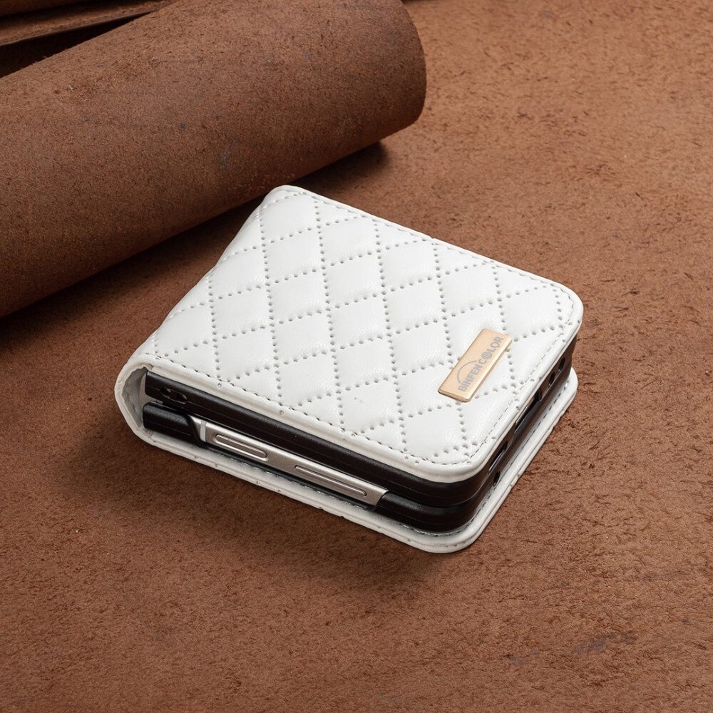 Kotelo Samsung Galaxy Z Flip 4 Quilted valkoinen