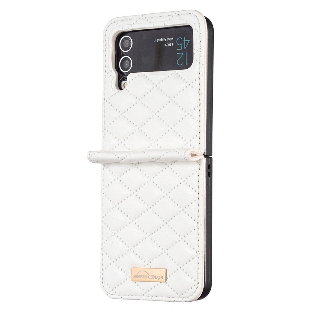 Kotelo Samsung Galaxy Z Flip 4 Quilted valkoinen