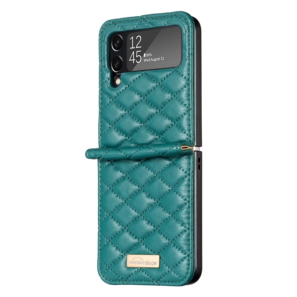 Kotelo Samsung Galaxy Z Flip 4 Quilted vihreä