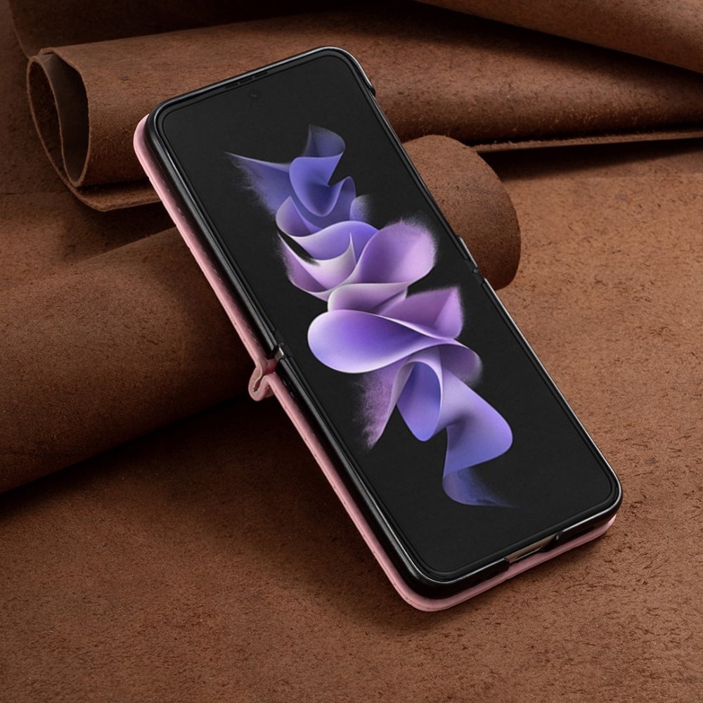 Kotelo Samsung Galaxy Z Flip 4 Quilted vaaleanpunainen