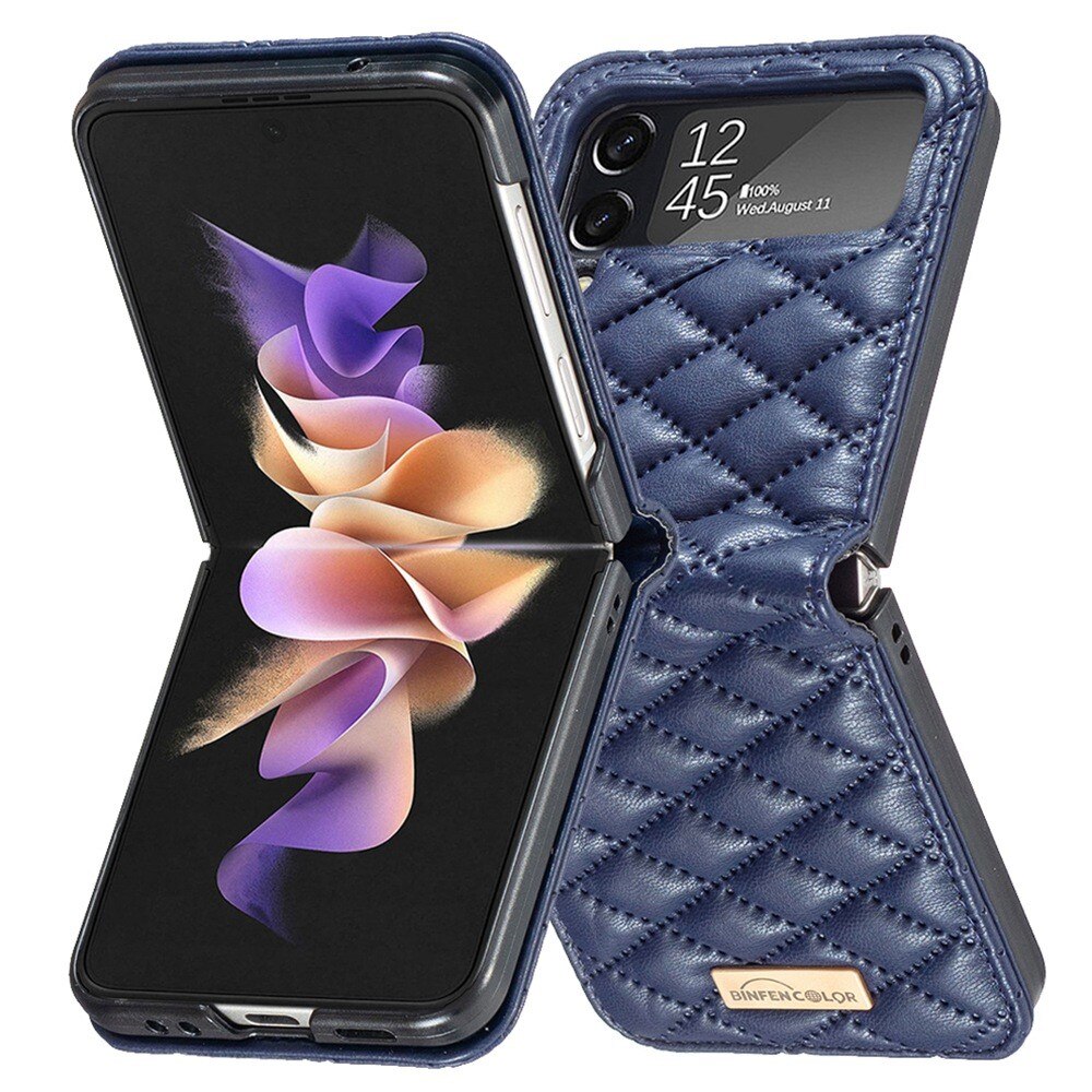 Kotelo Samsung Galaxy Z Flip 4 Quilted sininen