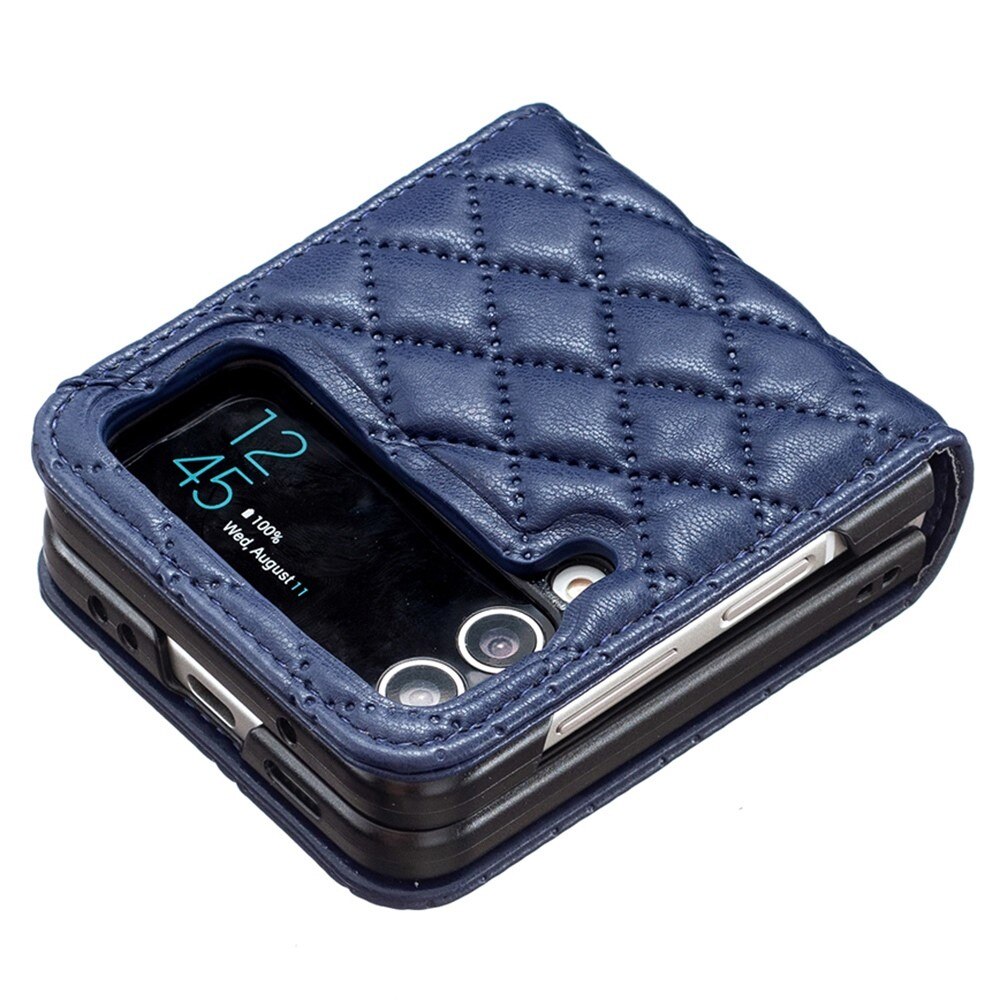 Kotelo Samsung Galaxy Z Flip 4 Quilted sininen