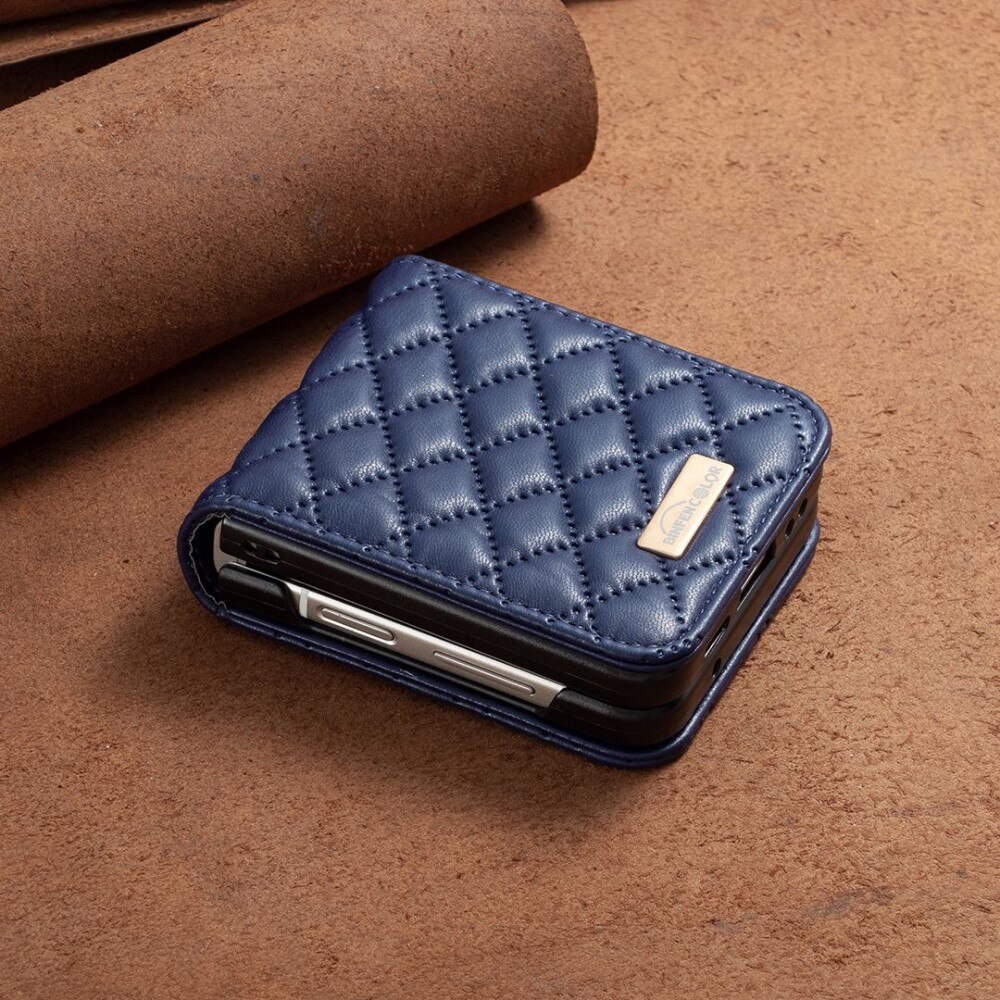 Kotelo Samsung Galaxy Z Flip 4 Quilted sininen