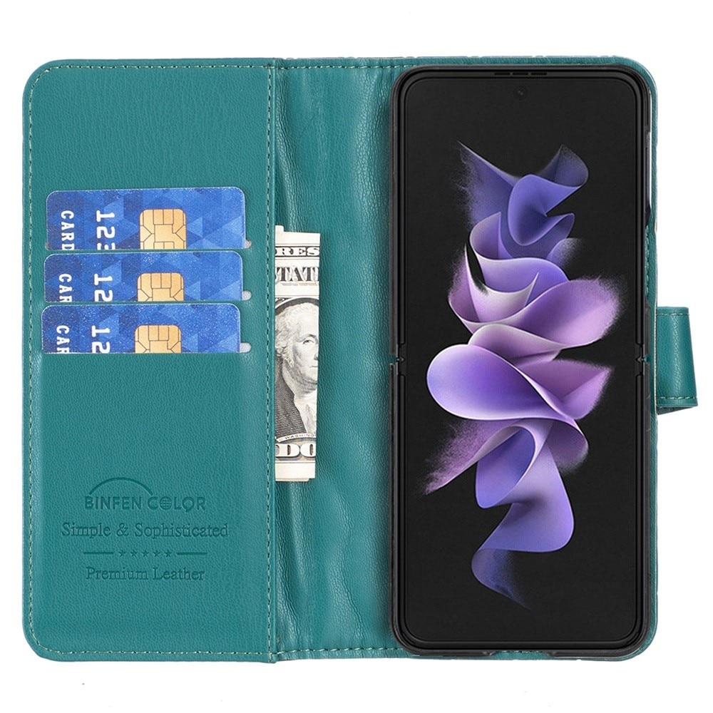 Lompakkokotelot Samsung Galaxy Z Fold 4 Quilted vihreä