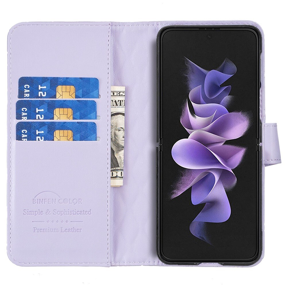 Lompakkokotelot Samsung Galaxy Z Fold 4 Quilted liila