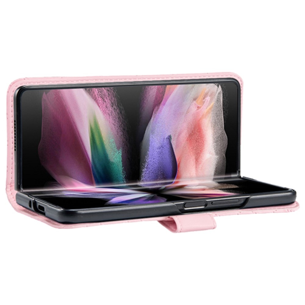 Lompakkokotelot Samsung Galaxy Z Fold 4 Quilted vaaleanpunainen