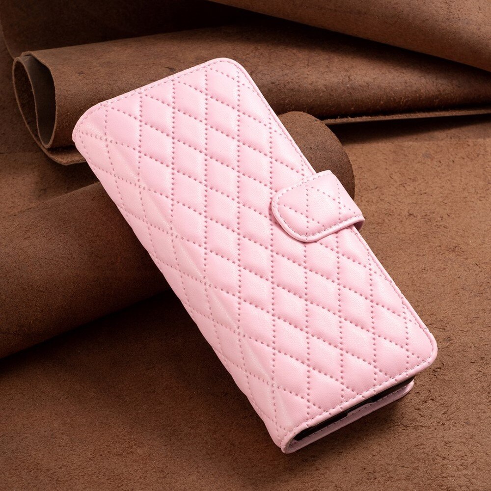 Lompakkokotelot Samsung Galaxy Z Fold 4 Quilted vaaleanpunainen