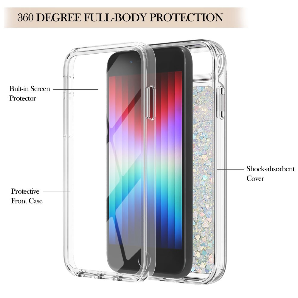 Full Protection Glitter Powder TPU Case iPhone 7/8/SE hopea