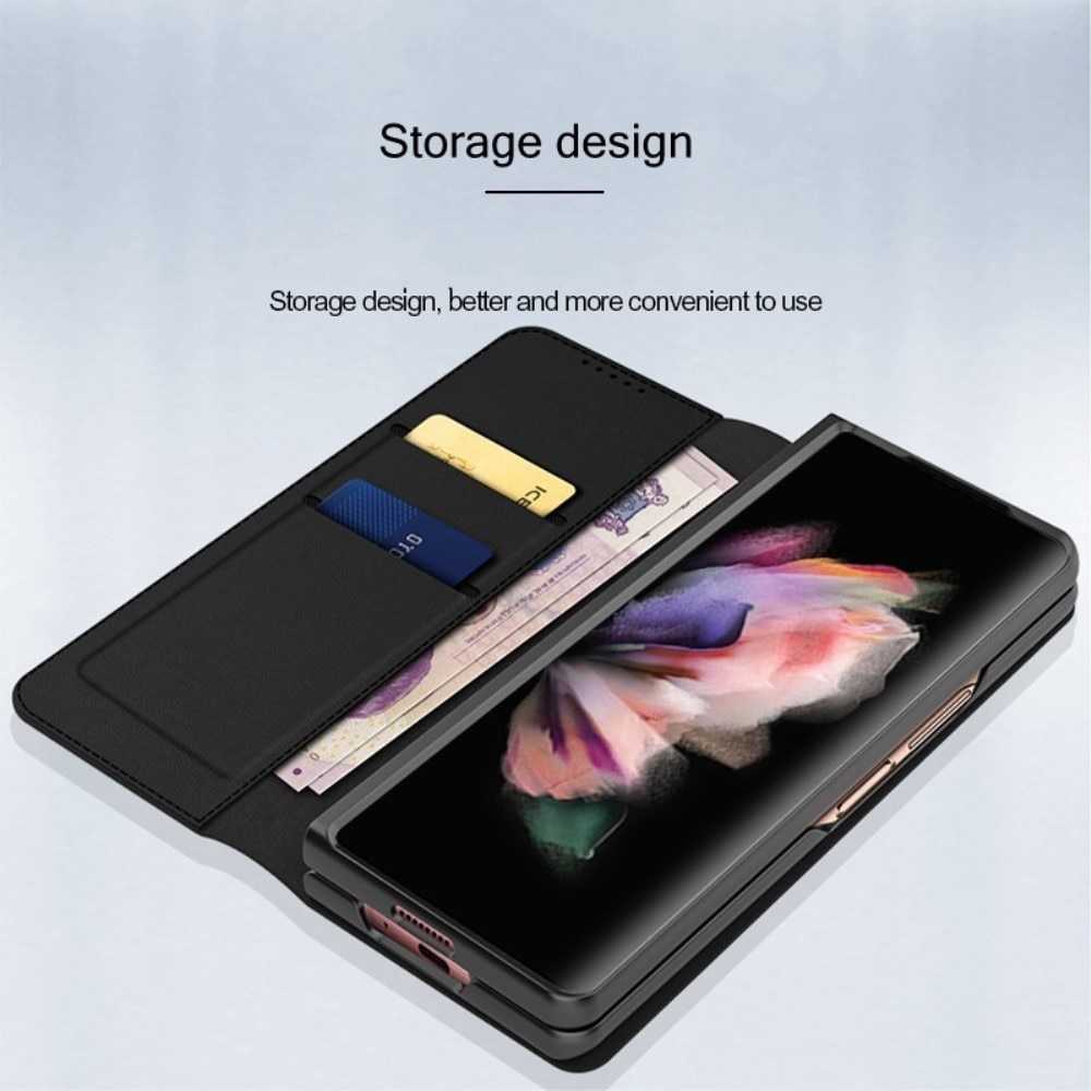 Aito Nahkakotelo Samsung Galaxy Z Fold 4 ruskea