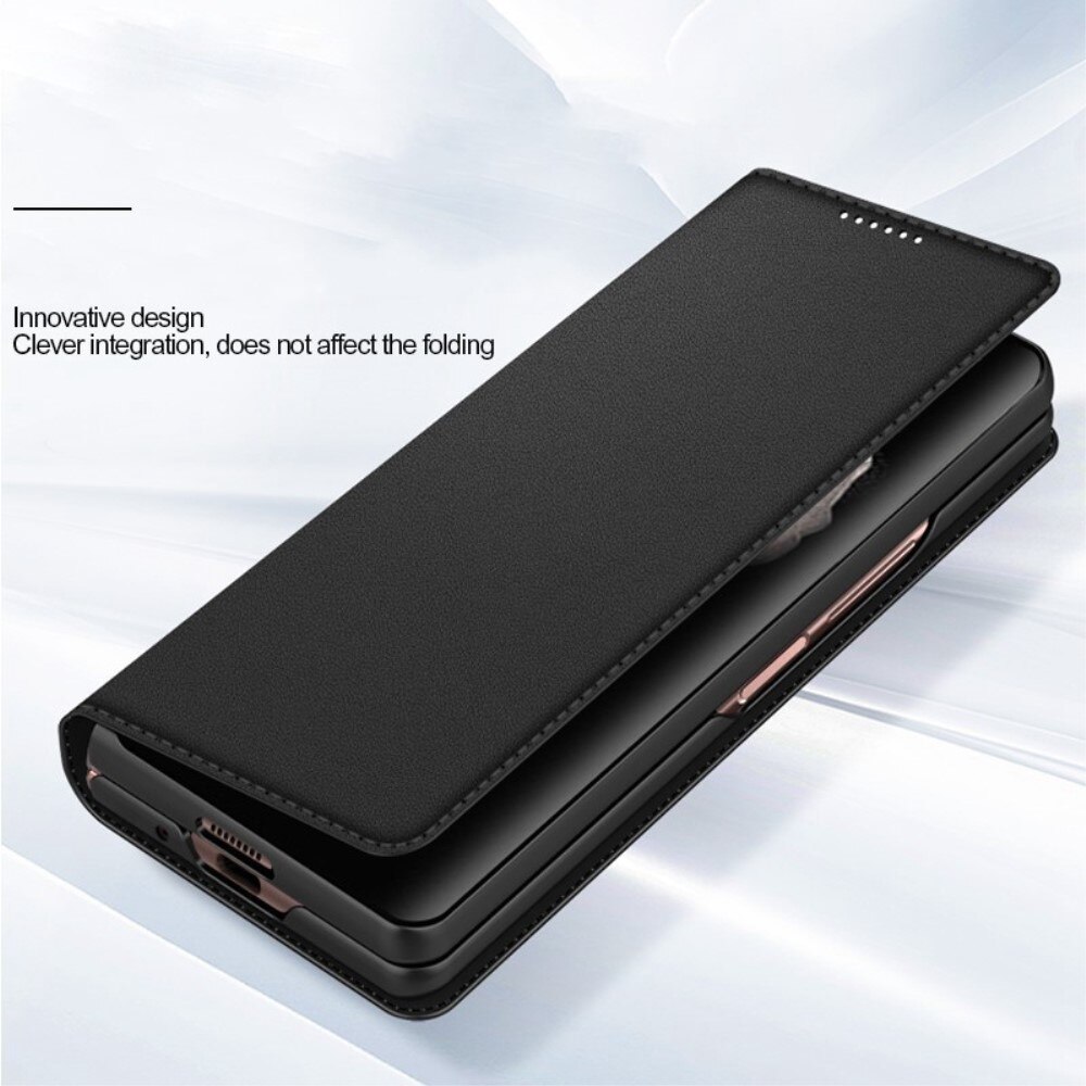 Aito Nahkakotelo Samsung Galaxy Z Fold 4 Ruskea