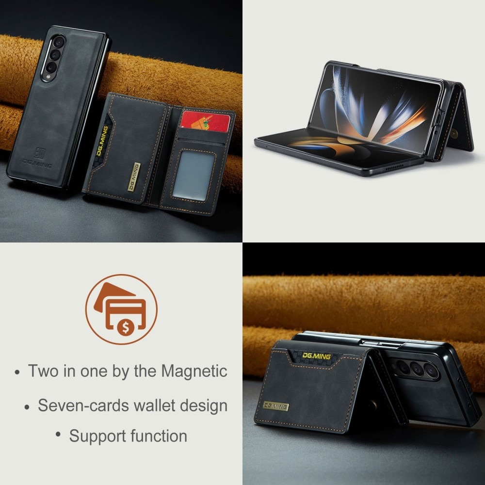 Magnetic Card Slot Case Samsung Galaxy Z Fold 3 Black