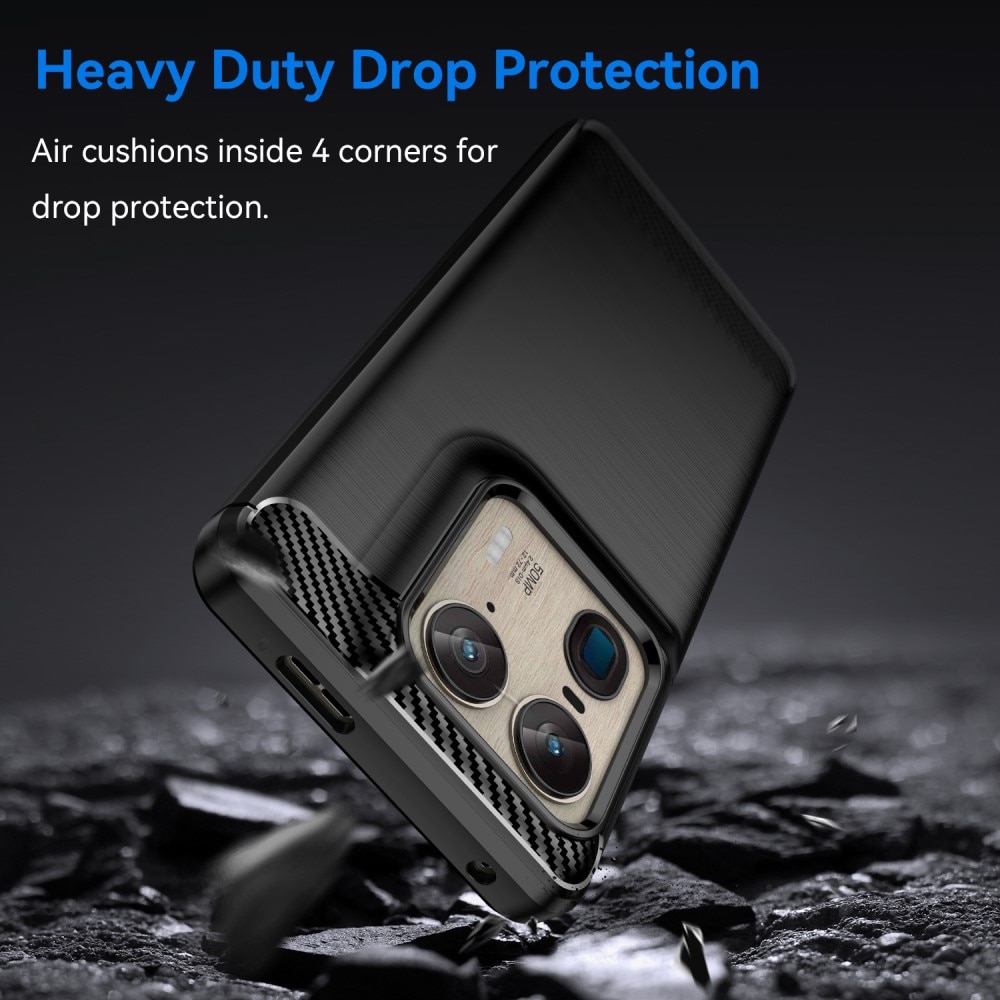 Motorola Edge 50 Ultra Kuori TPU Brushed Musta