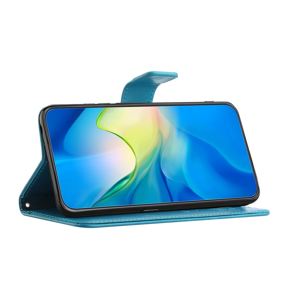 Nahkakotelo Perhonen Samsung Galaxy A04 sininen