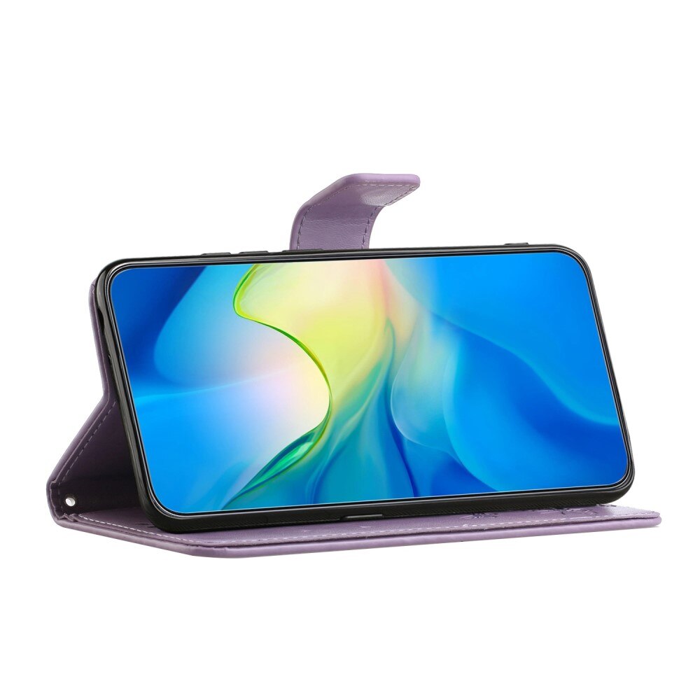 Nahkakotelo Perhonen Samsung Galaxy A04 Liila
