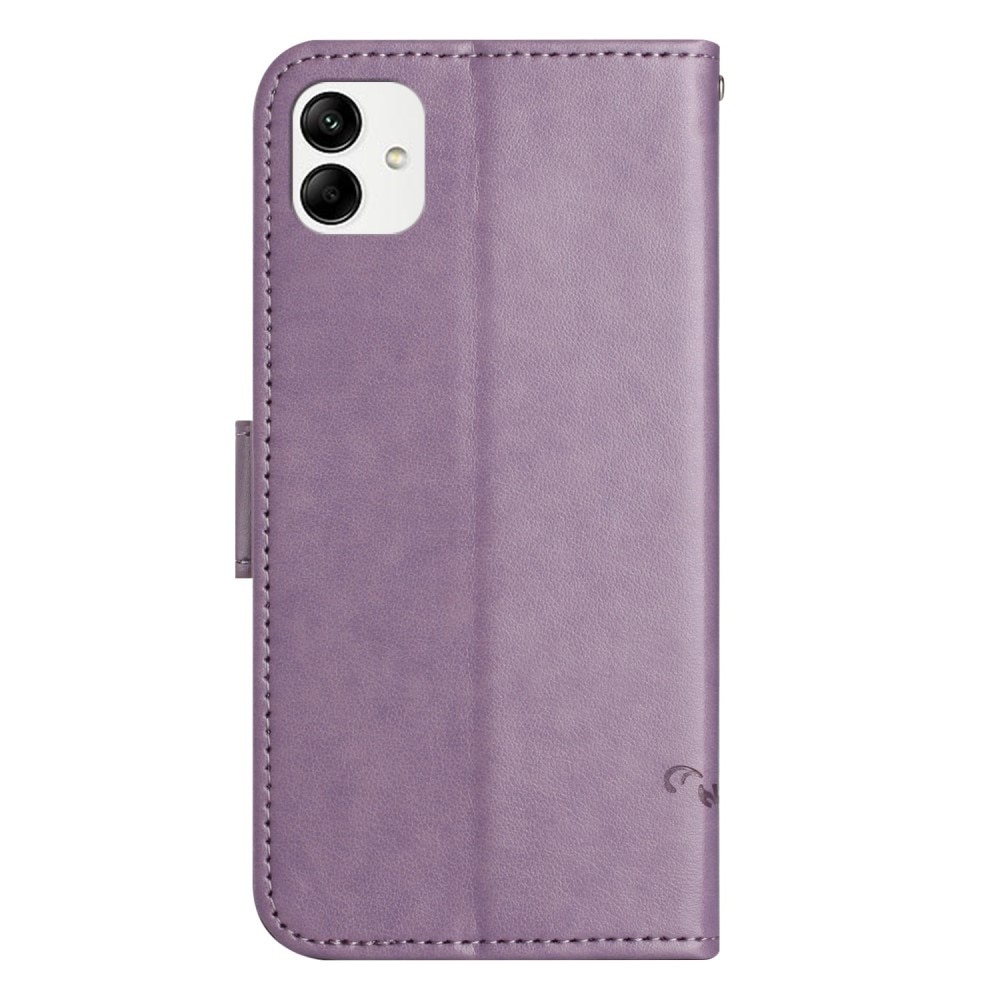 Nahkakotelo Perhonen Samsung Galaxy A04 Liila