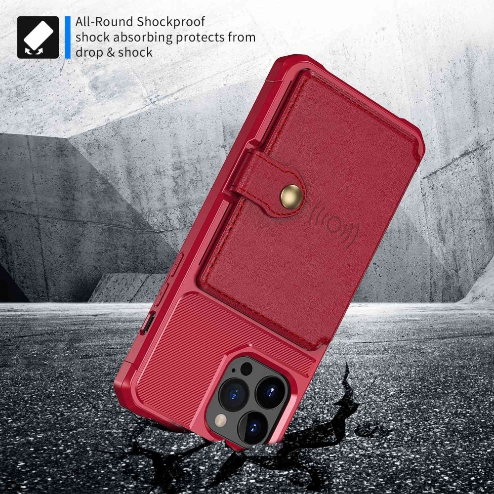 Tough Multi-slot Case iPhone 14 Pro punainen