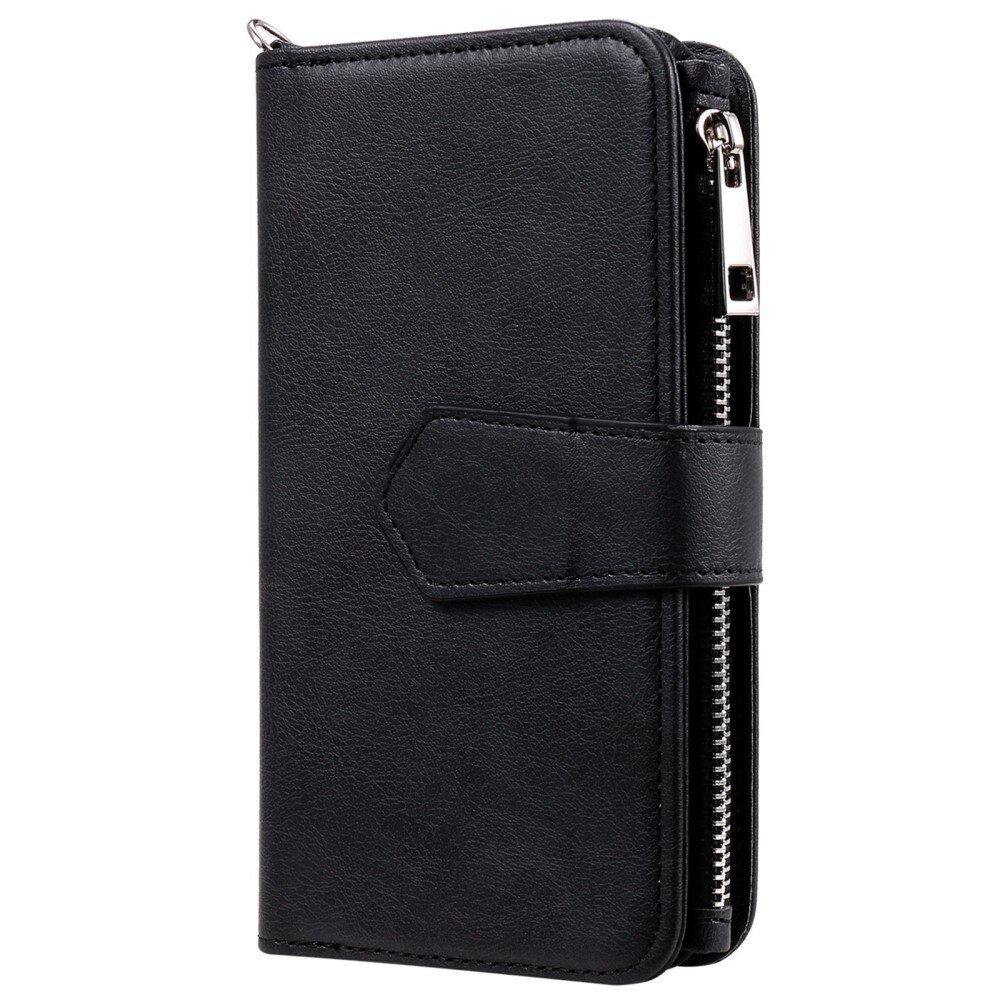 Zipper Magnet Wallet iPhone 14 Pro musta