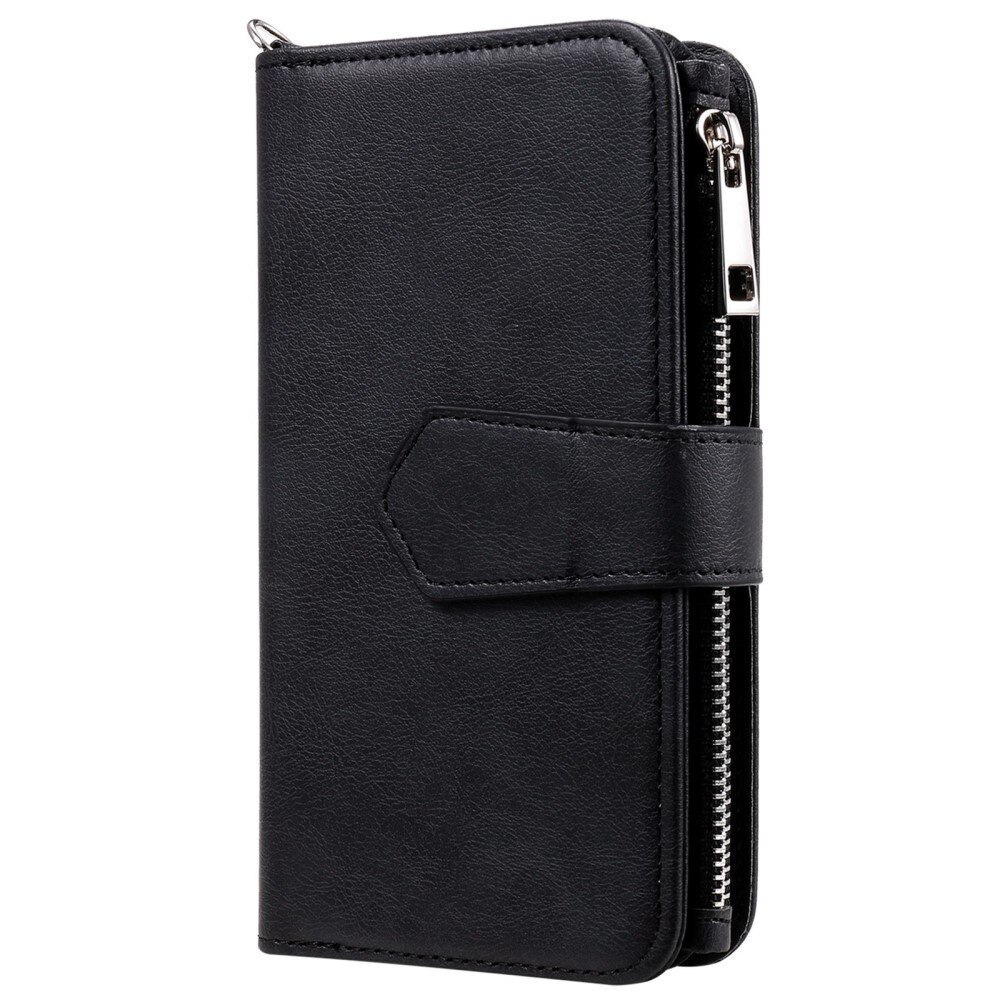 Zipper Magnet Wallet iPhone 14 Pro musta