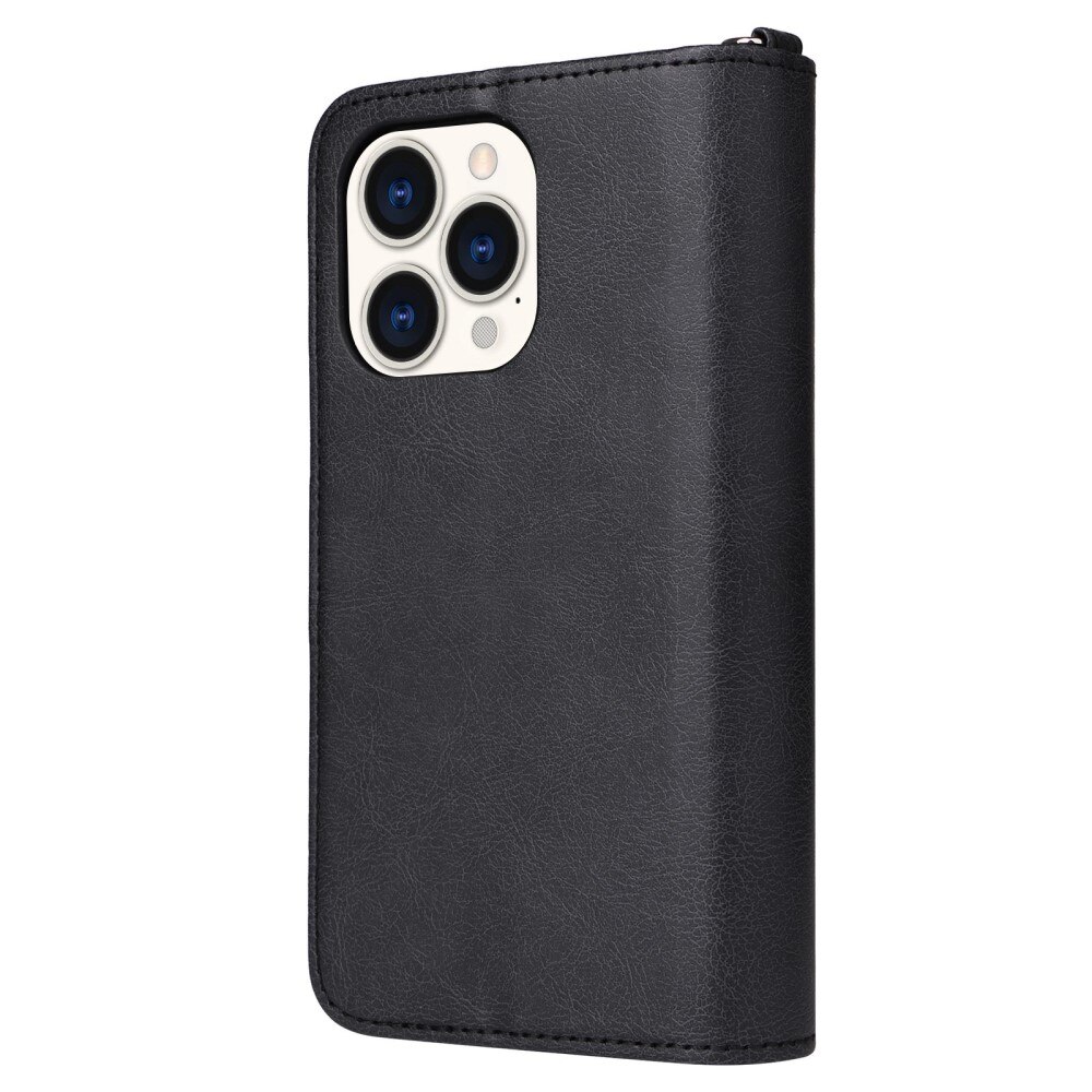 Zipper Magnet Wallet iPhone 14 Pro musta