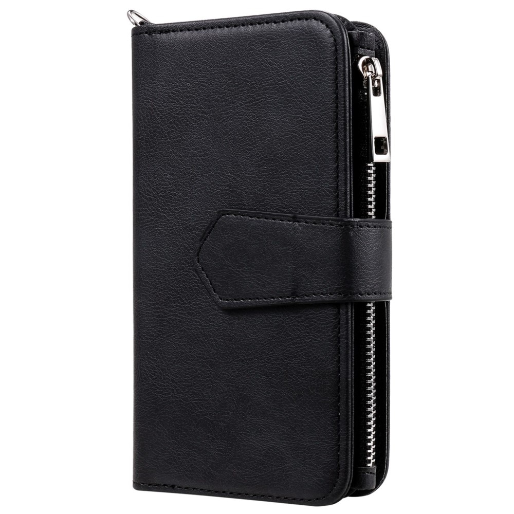 Zipper Magnet Wallet iPhone 14 Pro Max musta