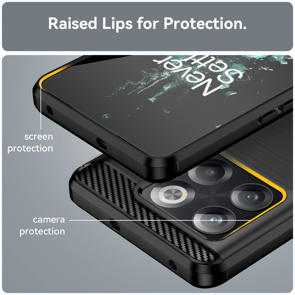  OnePlus 10T Kuori TPU Brushed Musta