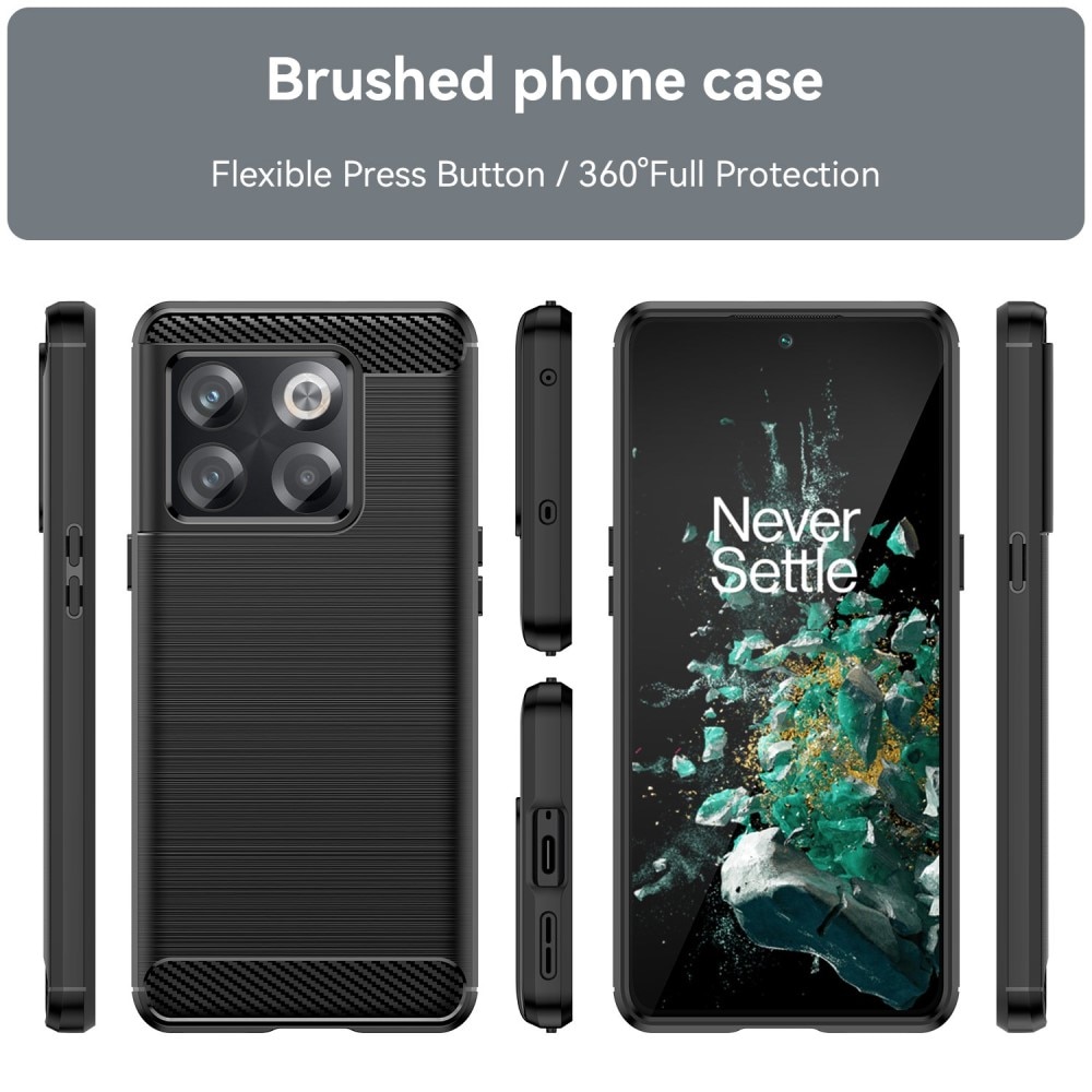  OnePlus 10T Kuori TPU Brushed Musta
