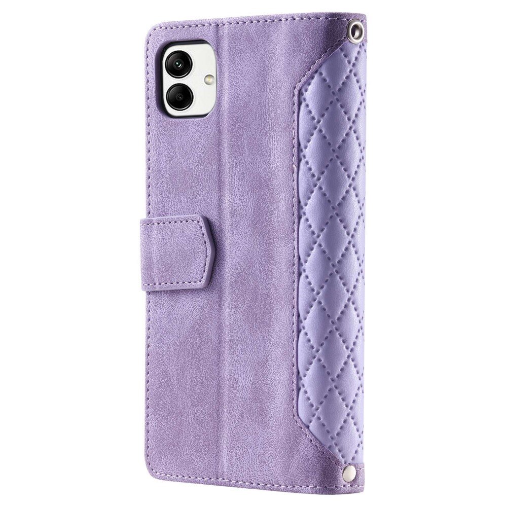 Lompakkolaukku Samsung Galaxy A04 Quilted Liila